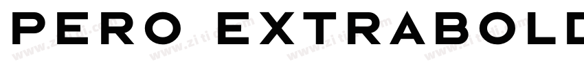 Pero ExtraBold字体转换
